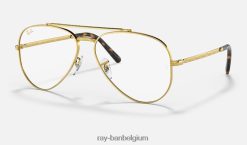 nieuwe pilotenoptiek gepolijst goud XX46DZ1618 Heren Ray-Ban bril