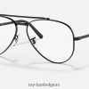 nieuwe pilotenoptiek gepolijst zwart XX46DZ1617 Heren Ray-Ban bril