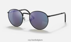 nieuwe ronde gepolijst zwart/blauw XX46DZ197 Heren Ray-Ban zonnebril