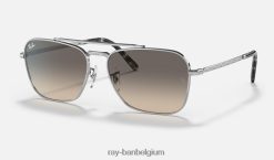 nieuwe stacaravan gepolijst zilver/grijs XX46DZ139 Heren Ray-Ban zonnebril