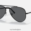 nieuwe vliegenier gepolijst zwart/grijs XX46DZ170 Heren Ray-Ban zonnebril