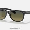 nieuwe wayfarer-collectie gepolijst zwart/blauw/groen XX46DZ926 Heren Ray-Ban zonnebril