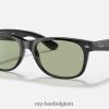 nieuwe wayfarer gewassen lenzen gepolijst zwart/groen XX46DZ919 Heren Ray-Ban zonnebril