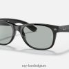 nieuwe wayfarer gewassen lenzen gepolijst zwart/lichtgrijs XX46DZ918 Heren Ray-Ban zonnebril