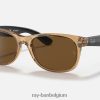 nieuwe wayfarer tweekleurig gepolijst honing/bruin XX46DZ679 Heren Ray-Ban zonnebril