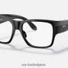 nomadische optiek gepolijst zwart XX46DZ2738 kinderen Ray-Ban bril