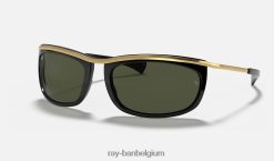 olympiër ik gepolijst zwart/groen XX46DZ1097 Heren Ray-Ban zonnebril