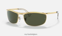 Olympisch gepolijst goud/groen XX46DZ987 Heren Ray-Ban zonnebril