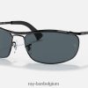 Olympisch mat zwart/blauw/grijs XX46DZ988 Heren Ray-Ban zonnebril