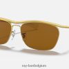 olympische ii deluxe gepolijst goud/bruin XX46DZ1104 Heren Ray-Ban zonnebril