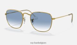 openhartig gepolijst goud/lichtblauw XX46DZ474 Heren Ray-Ban zonnebril