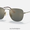 openhartig titaan gepolijst goud/blauw XX46DZ558 Heren Ray-Ban zonnebril