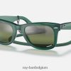 origineel wayfarer kleurenblok gepolijst transparant groen/zilver/groen XX46DZ1394 Heren Ray-Ban zonnebril