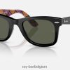 originele reiziger x dia de los muertos gepolijst zwart/groen XX46DZ1485 Heren Ray-Ban zonnebril