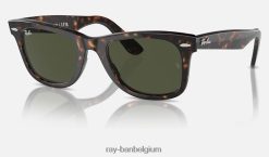 originele wayfarer-klassieker glanzend schildpad/groen XX46DZ11 Heren Ray-Ban zonnebril