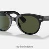 Orion gepolijst zwart/groen XX46DZ1240 Heren Ray-Ban zonnebril
