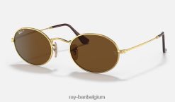 ovaal gepolijst goud/grijs XX46DZ953 Heren Ray-Ban zonnebril