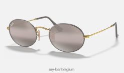 ovaal mat grijs/grijs XX46DZ949 Heren Ray-Ban zonnebril