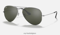 piloten spiegel gepolijst zilver/zilver XX46DZ443 Heren Ray-Ban zonnebril