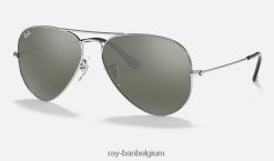piloten spiegel gepolijst zilver/zilver XX46DZ445 Heren Ray-Ban zonnebril
