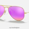 pilotenflitslenzen mat goud/cyclaam XX46DZ345 Heren Ray-Ban zonnebril