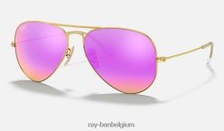 pilotenflitslenzen mat goud/cyclaam XX46DZ345 Heren Ray-Ban zonnebril