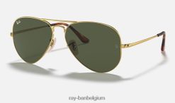 pilotenmetaal ii gepolijst goud/groen XX46DZ702 Heren Ray-Ban zonnebril