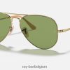 pilotenmetaal ii gepolijst goud/groen XX46DZ703 Heren Ray-Ban zonnebril