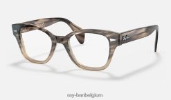 rb0880 optiek gepolijst bruin havana XX46DZ2139 Heren Ray-Ban bril