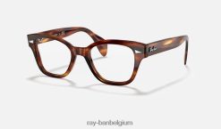 rb0880 optiek gepolijst gestreept havana XX46DZ2137 Heren Ray-Ban bril