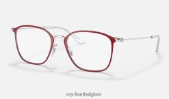 rb1056 optiek gepolijst zilver op rood XX46DZ2831 kinderen Ray-Ban bril