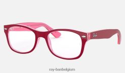 rb1528 optiek gepolijst bordeaux op roze XX46DZ2680 kinderen Ray-Ban bril
