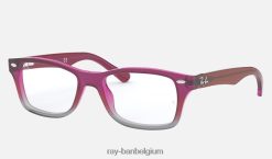 rb1531 optiek gepolijst fuxia op grijs XX46DZ2694 kinderen Ray-Ban bril