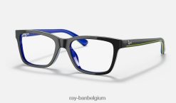 rb1536 optiek gepolijst donkergrijs op blauw XX46DZ2711 kinderen Ray-Ban bril