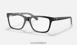 rb1536 optiek gepolijst zwart op grijs XX46DZ2715 kinderen Ray-Ban bril