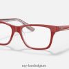 rb1536 optiek glanzend rood op transparant XX46DZ2717 kinderen Ray-Ban bril