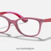 rb1586 optiek gepolijst transparant rood XX46DZ2812 kinderen Ray-Ban bril