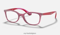 rb1586 optiek gepolijst transparant rood XX46DZ2812 kinderen Ray-Ban bril
