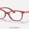 rb1586 optiek gepolijst transparant rood XX46DZ2817 kinderen Ray-Ban bril