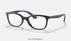rb1586 optiek gepolijst zwart XX46DZ2815 kinderen Ray-Ban bril
