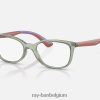 rb1586 optiek glanzend transparant groen XX46DZ2818 kinderen Ray-Ban bril