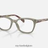 rb1591 optiek glanzend transparant groen XX46DZ2701 kinderen Ray-Ban bril