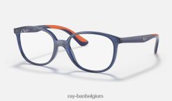 rb1598 optiek gepolijst transparant blauw XX46DZ2776 kinderen Ray-Ban bril
