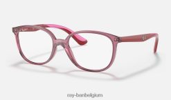 rb1598 optiek gepolijst transparant rood XX46DZ2773 kinderen Ray-Ban bril