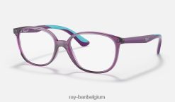 rb1598 optiek gepolijst transparant violet XX46DZ2774 kinderen Ray-Ban bril
