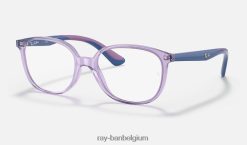 rb1598 optiek gepolijst transparant violet XX46DZ2779 kinderen Ray-Ban bril