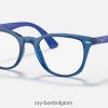 rb1601 optiek gepolijst transparant blauw XX46DZ2863 kinderen Ray-Ban bril