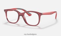 rb1604 optiek gepolijst transparant rood XX46DZ2736 kinderen Ray-Ban bril