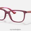 rb1605 optiek gepolijst transparant roze XX46DZ2836 kinderen Ray-Ban bril
