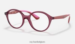 rb1606 optiek gepolijst transparant roze XX46DZ2839 kinderen Ray-Ban bril
